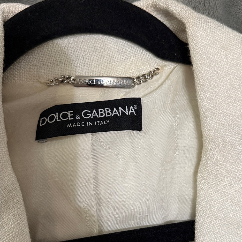 Dolce & Gabbana Cream Women's Blazer Jacket